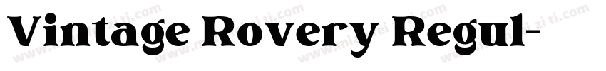Vintage Rovery Regul字体转换